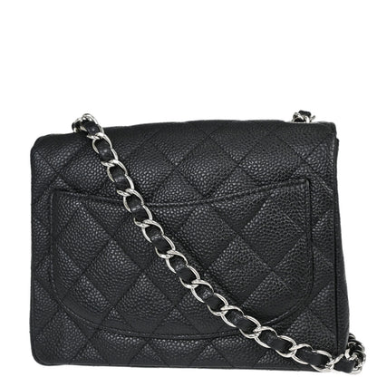 Chanel Black Caviar Skin Mini Classic Square Flap Shoulder Bag 17