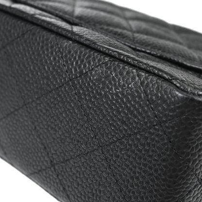 Chanel Black Caviar Skin Mini Classic Square Flap Shoulder Bag 17