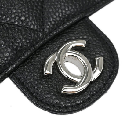 Chanel Black Caviar Skin Mini Classic Square Flap Shoulder Bag 17