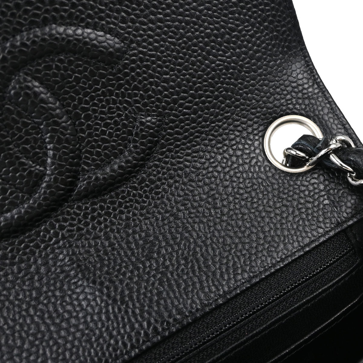 Chanel Black Caviar Skin Mini Classic Square Flap Shoulder Bag 17
