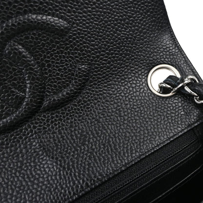 Chanel Black Caviar Skin Mini Classic Square Flap Shoulder Bag 17