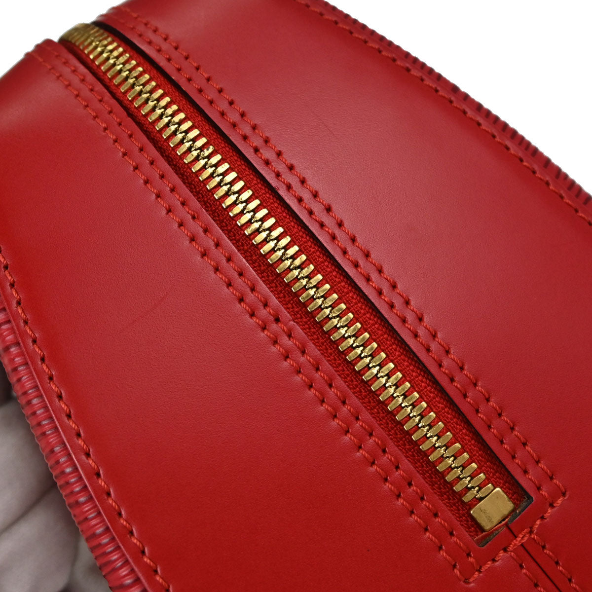 Louis Vuitton Red Epi Sablon Handbag M52047