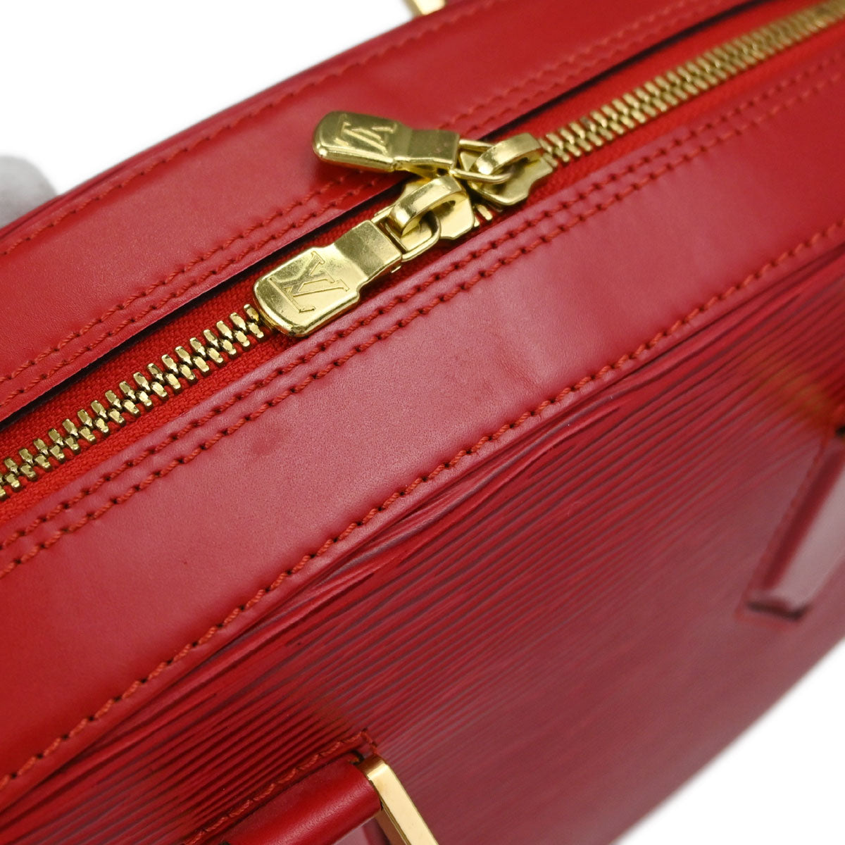 Louis Vuitton Red Epi Sablon Handbag M52047