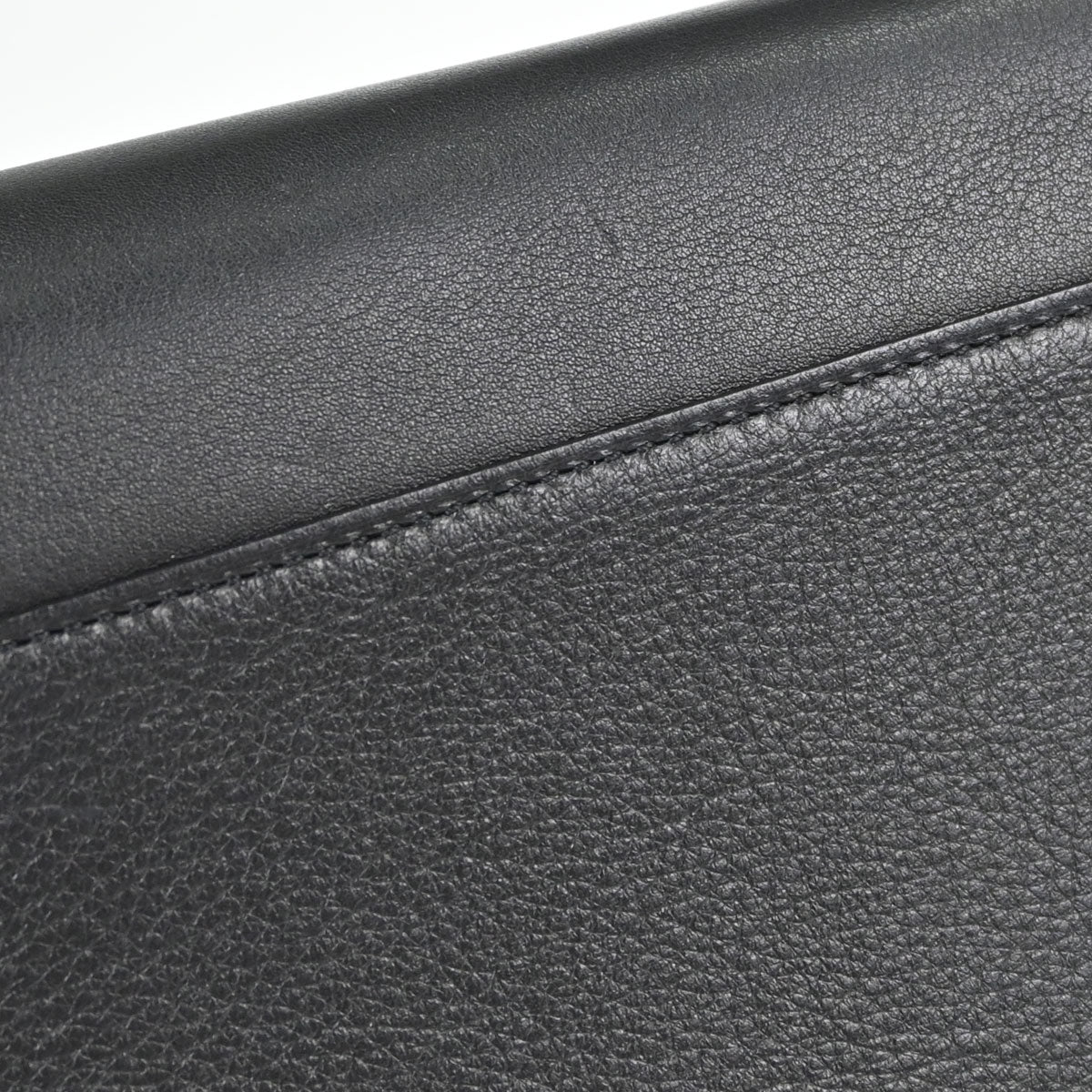 Cartier Black Leather Cabochon Tote Handbag