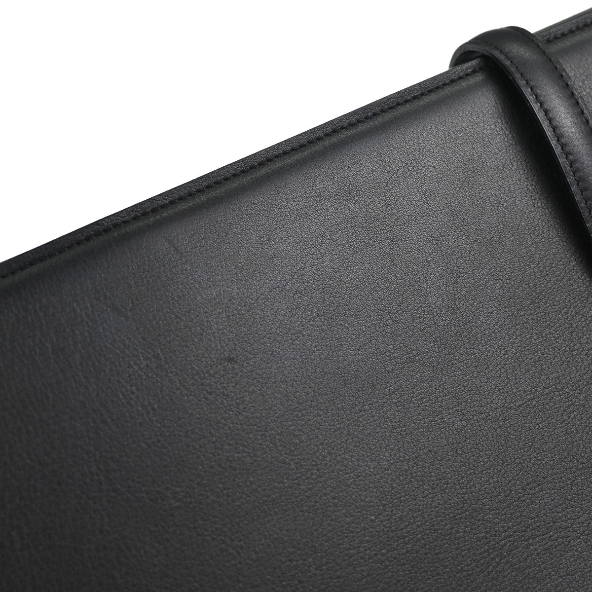 Cartier Black Leather Cabochon Tote Handbag
