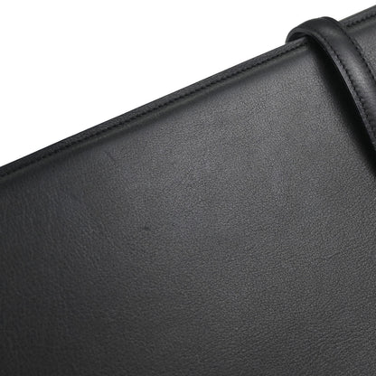 Cartier Black Leather Cabochon Tote Handbag