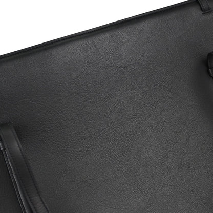 Cartier Black Leather Cabochon Tote Handbag