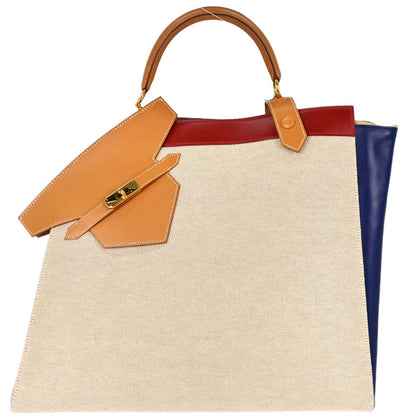 Hermes Natural Toile H Himalaya Handbag