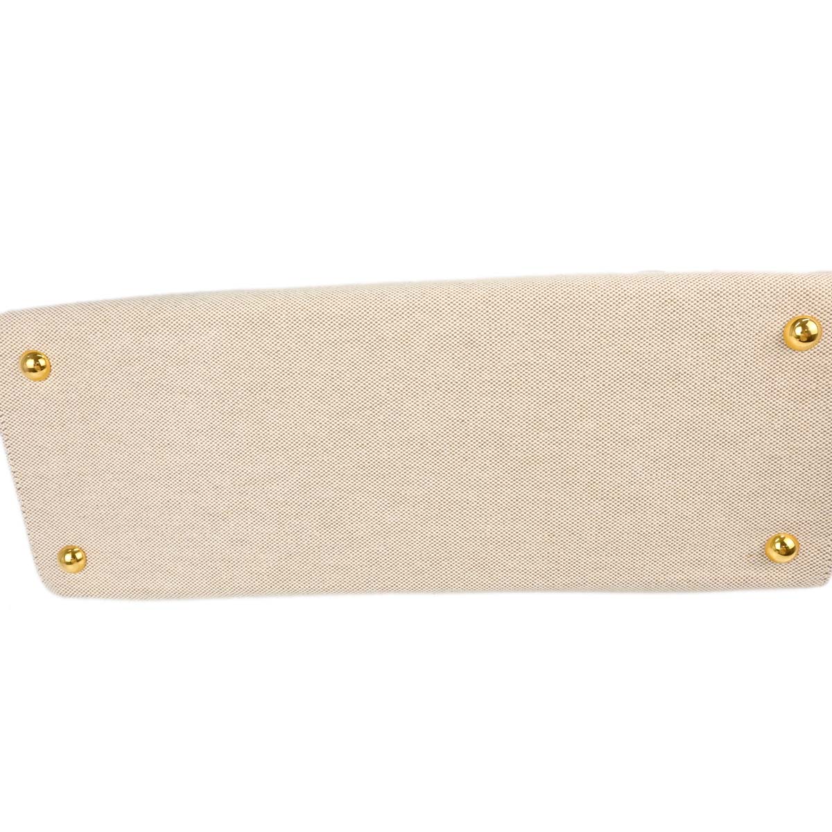 Hermes Natural Toile H Himalaya Handbag
