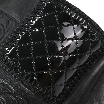 Chanel * Black Lambskin Pony Hair Ostrich Wallet