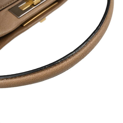 Fendi * Brown Python Peekaboo 2way Shoulder Handbag