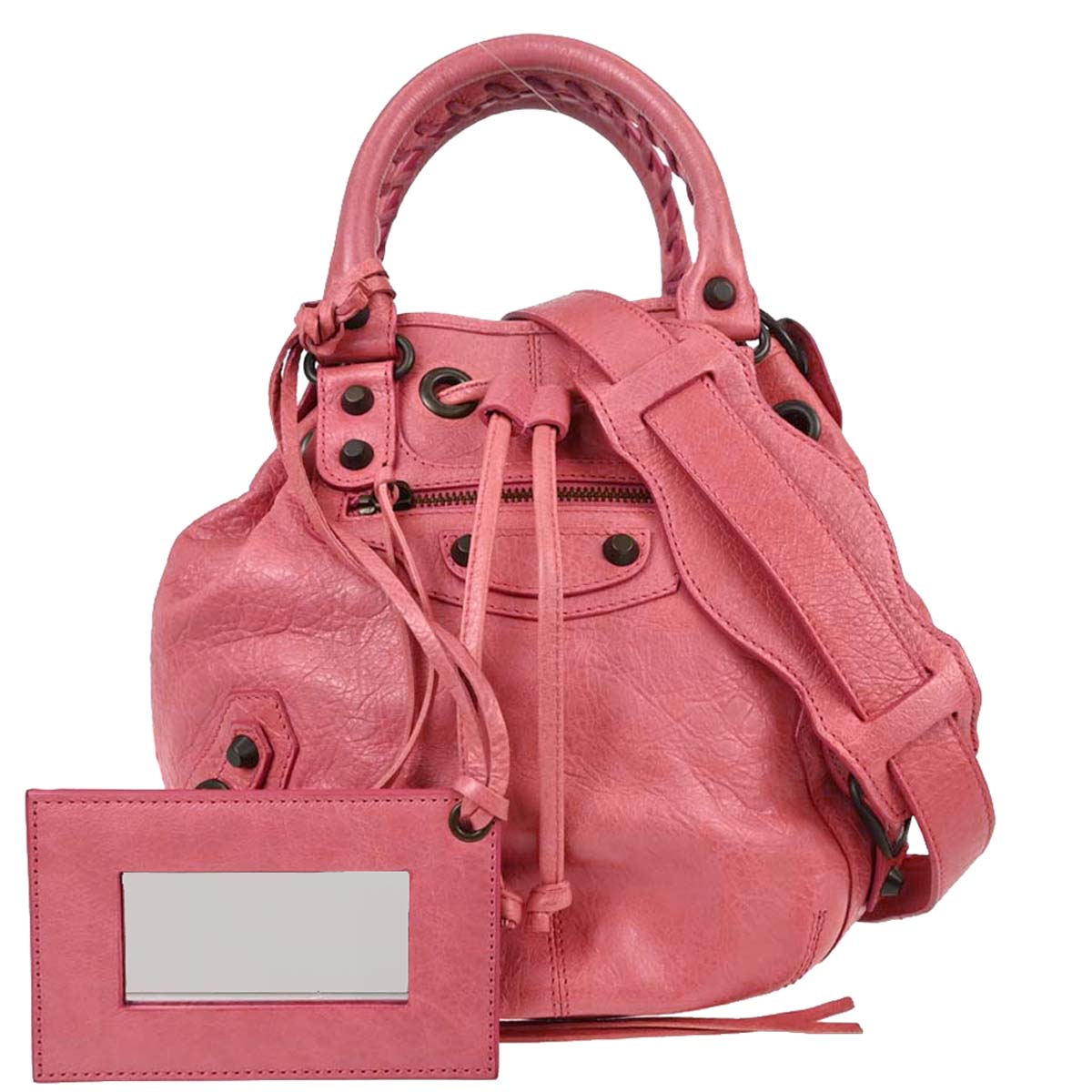 Balenciaga Pink Classic Mini Pompon 2way Shoulder Handbag