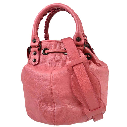 Balenciaga Pink Classic Mini Pompon 2way Shoulder Handbag