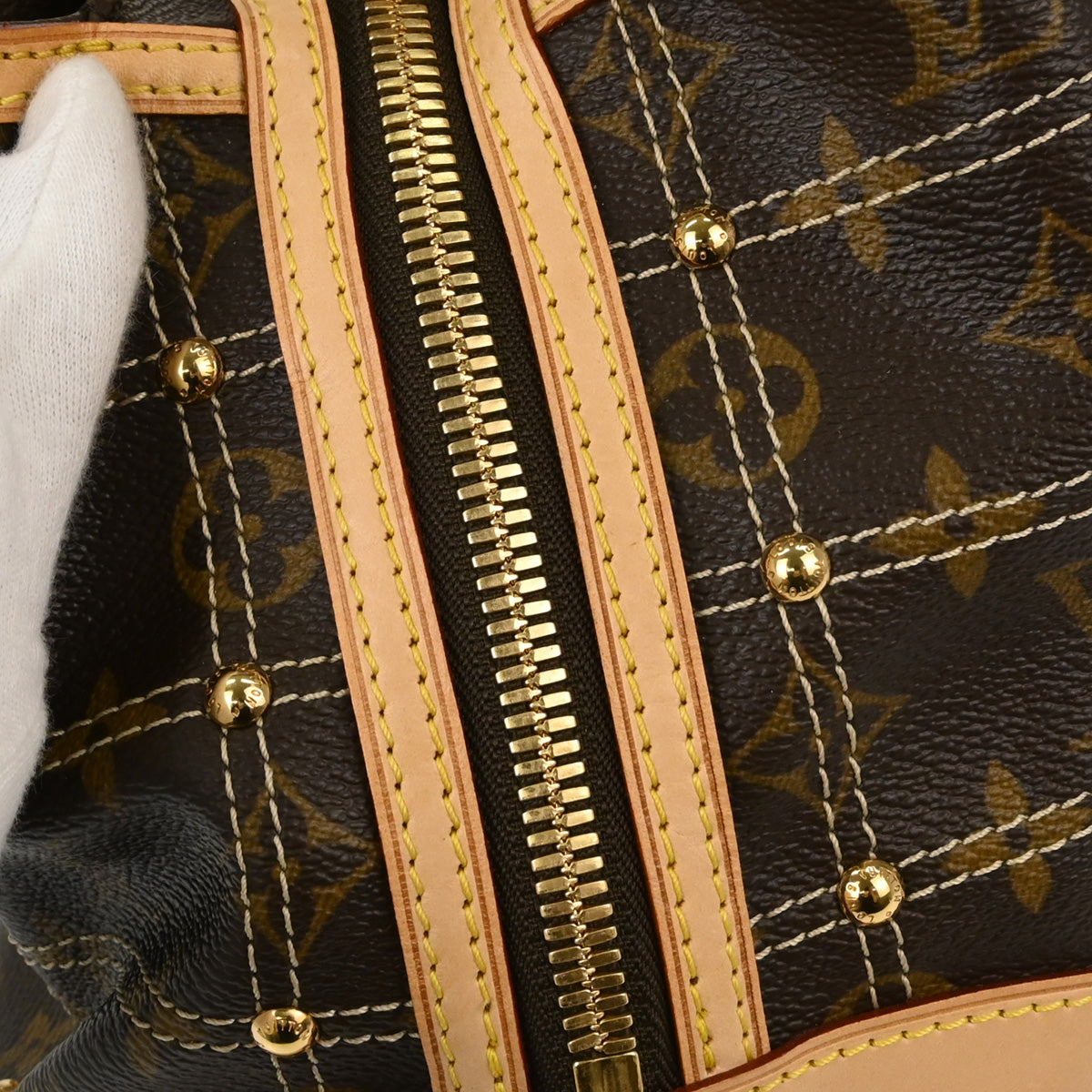 Louis Vuitton Monogram Riveting Handbag M40140