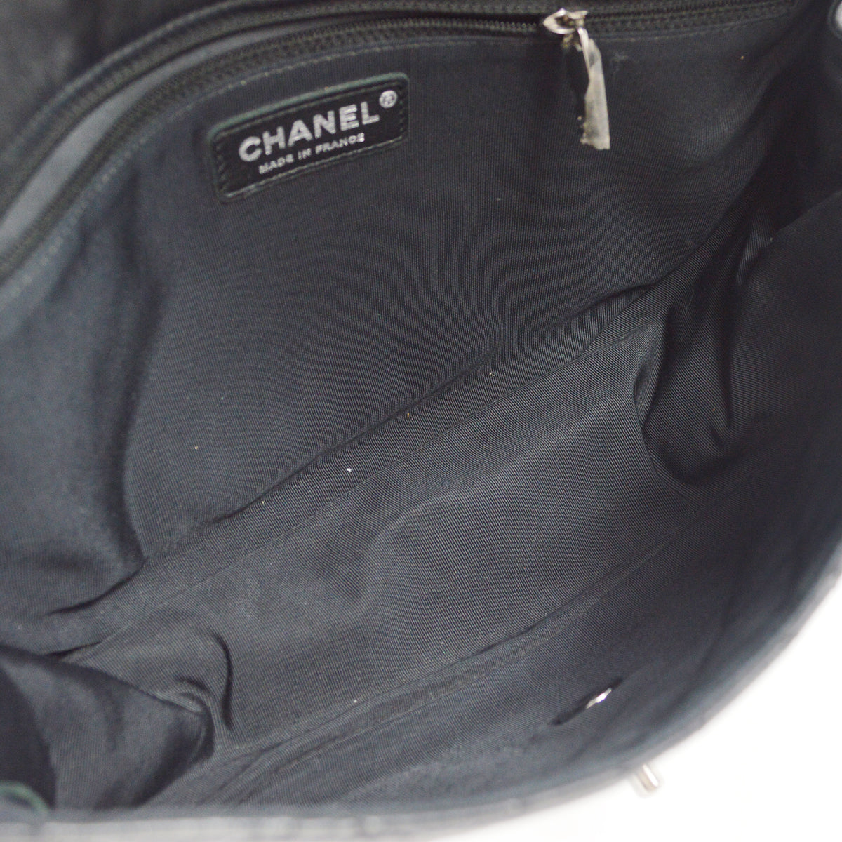 Chanel 2012-2013 Black Lambskin Large Hula Hoop Handbag