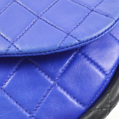 Chanel 2013-2014 Blue Black Lambskin Large Hula Hoop Handbag