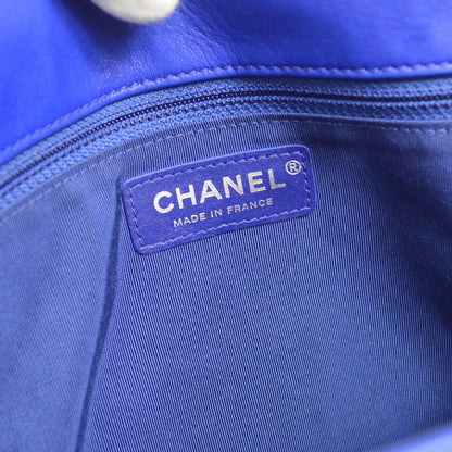 Chanel 2013-2014 Blue Black Lambskin Large Hula Hoop Handbag