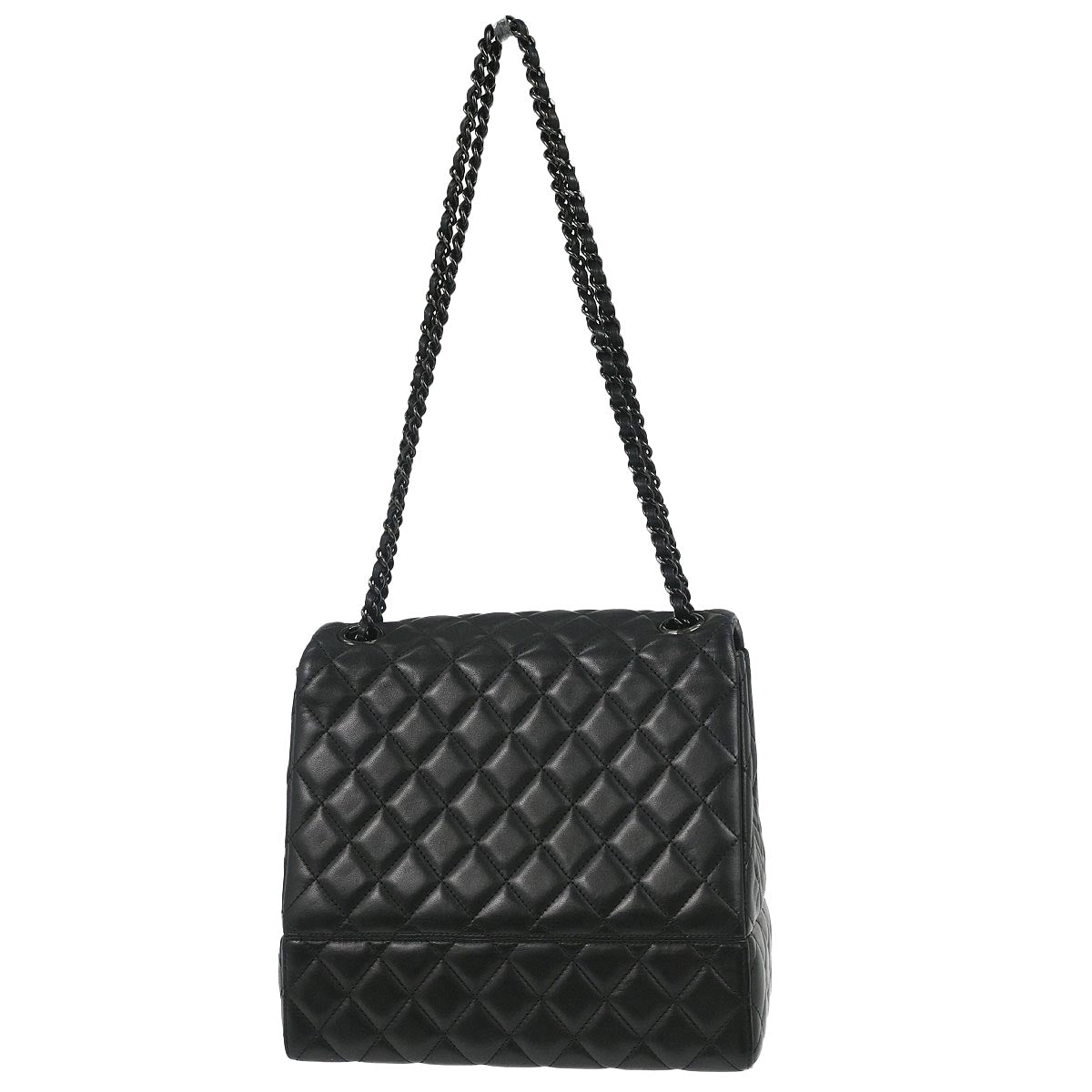 Chanel 2016-2017 Black Lambskin Cockpit Flap Shoulder Bag