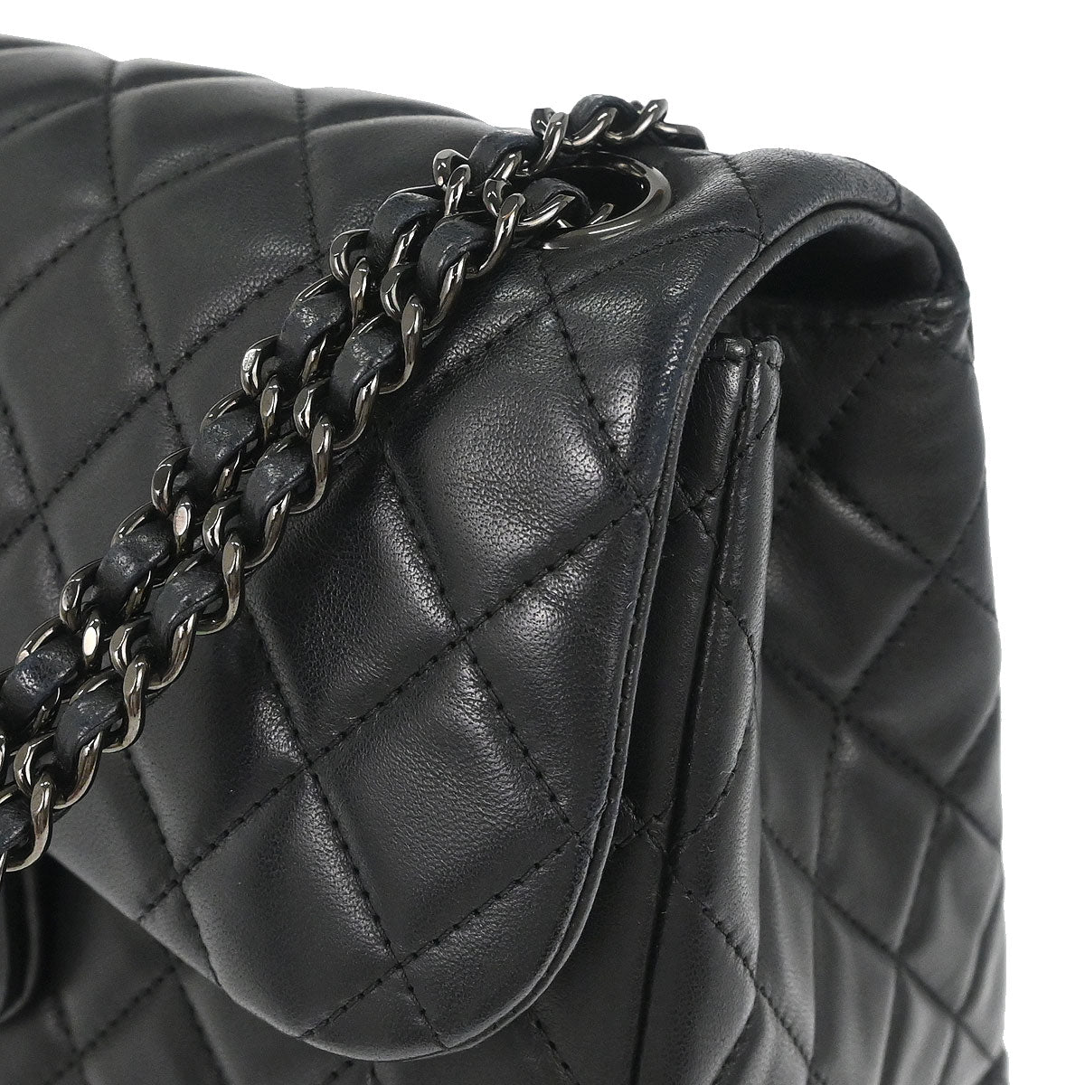 Chanel 2016-2017 Black Lambskin Cockpit Flap Shoulder Bag