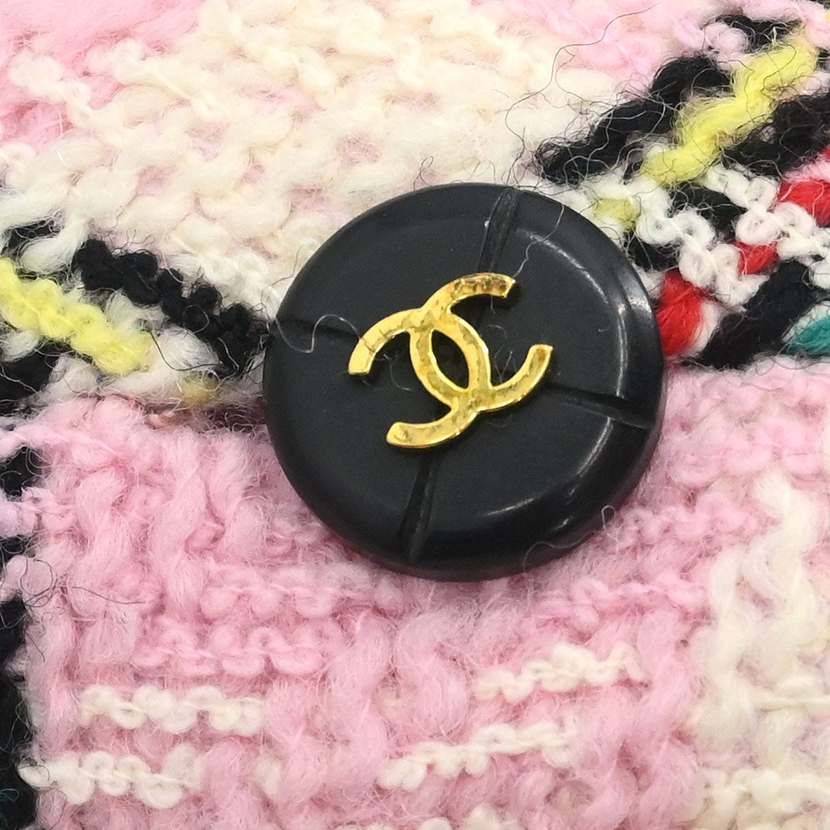 Chanel 1995 Setup Suit Jacket Skirt Tweed Pink #40