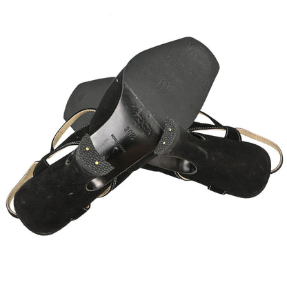 Prada * Black Suede Sandals Shoes #36 1/2