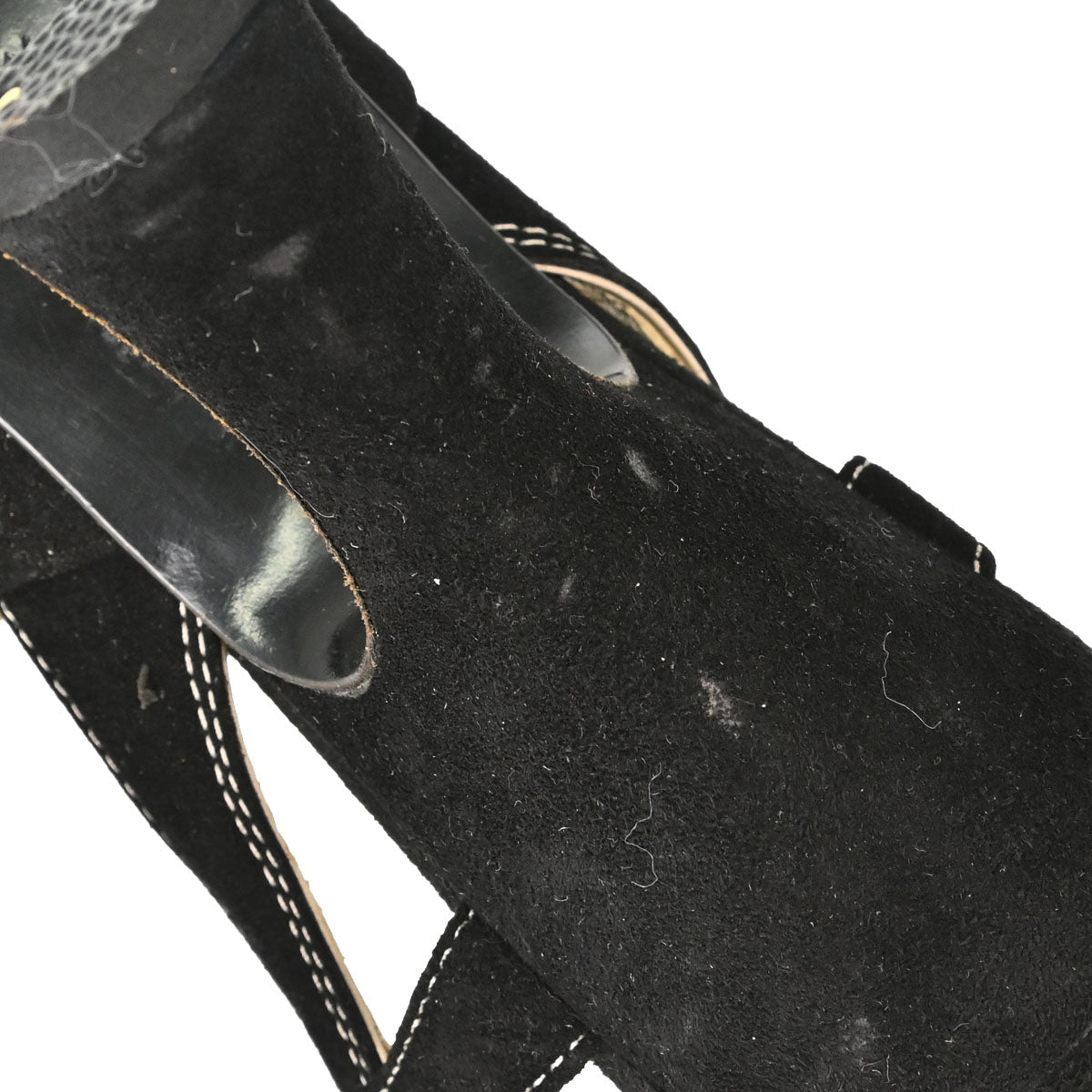 Prada * Black Suede Sandals Shoes #36 1/2