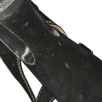 Prada * Black Suede Sandals Shoes #36 1/2