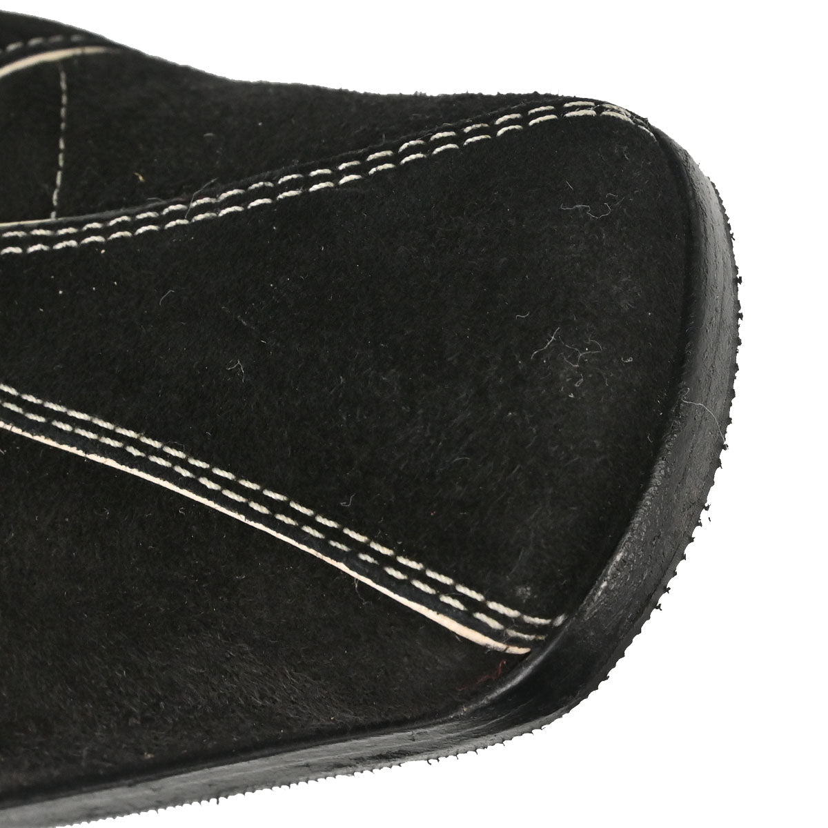 Prada * Black Suede Sandals Shoes #36 1/2