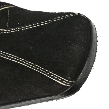 Prada * Black Suede Sandals Shoes #36 1/2