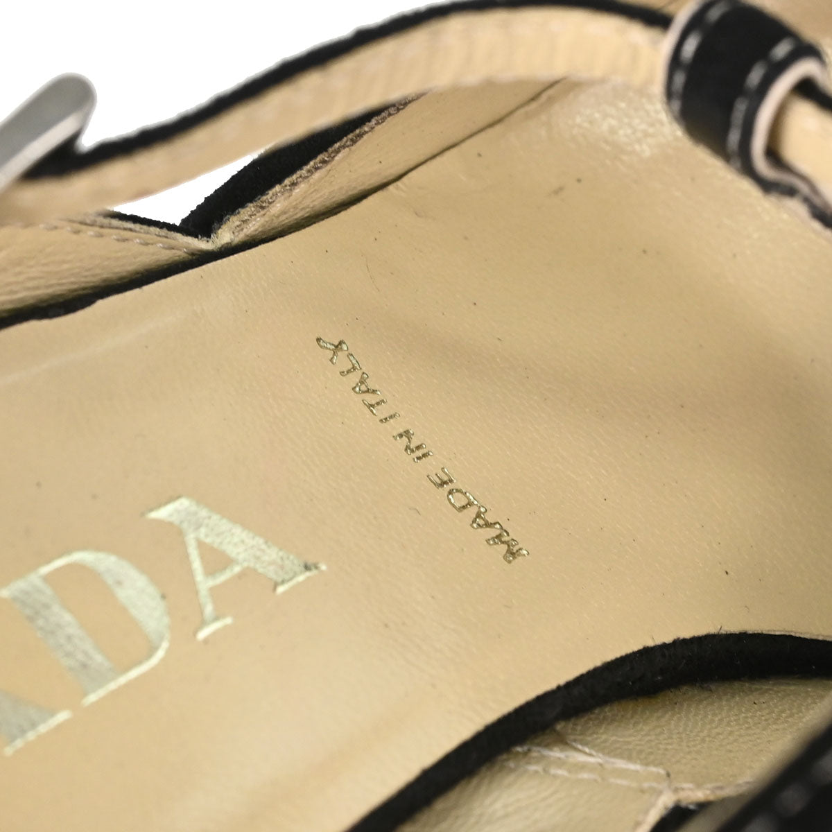 Prada * Black Suede Sandals Shoes #36 1/2