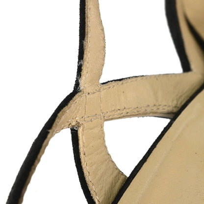 Prada * Black Suede Sandals Shoes #36 1/2