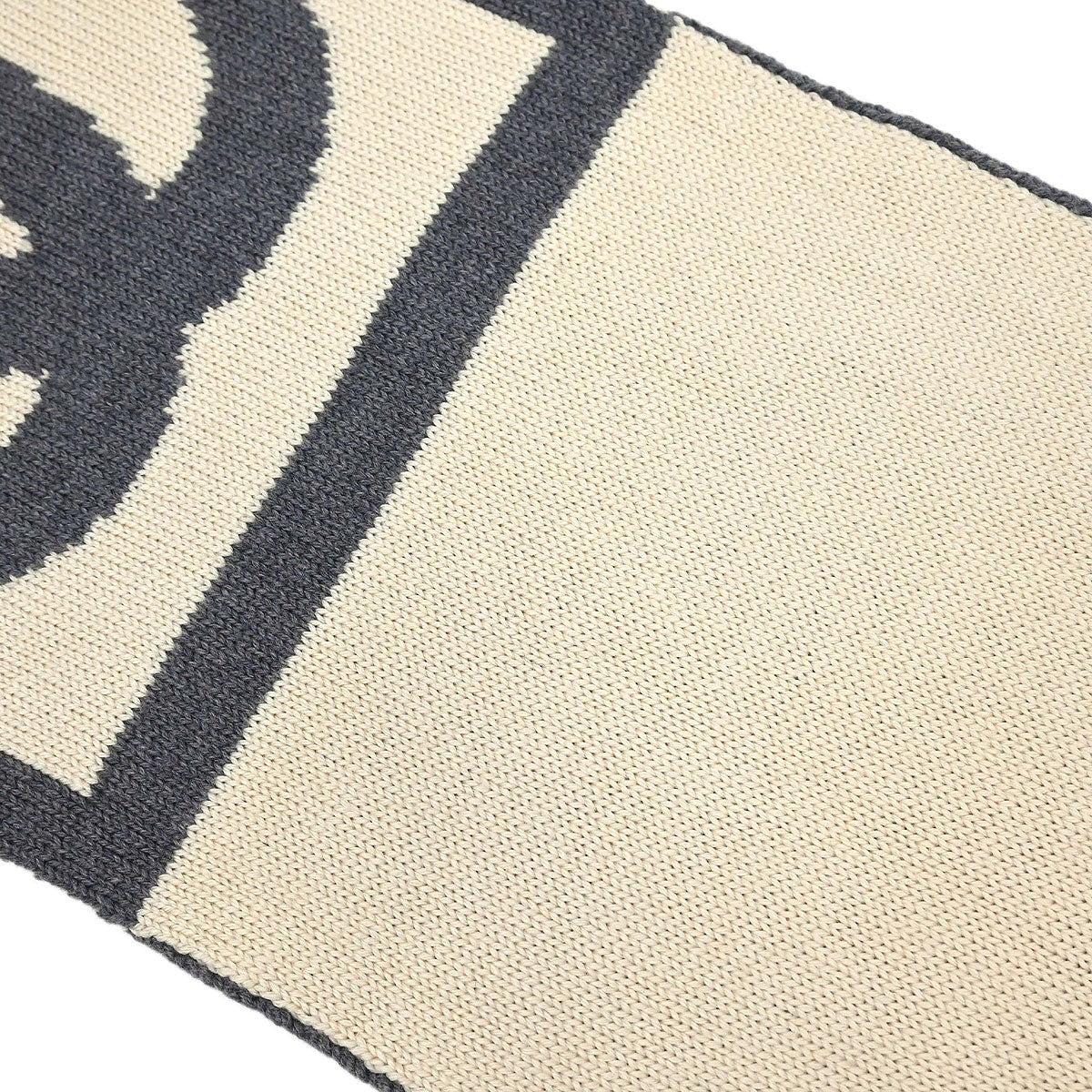 Chanel Sport Line Scarf Shawl White Gray Small Good