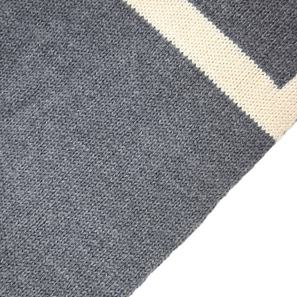Chanel Sport Line Scarf Shawl White Gray Small Good