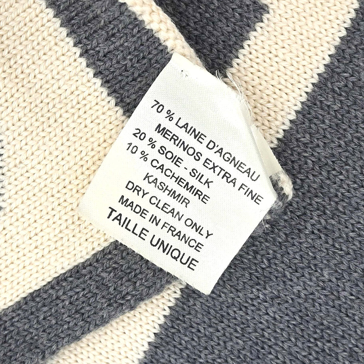 Chanel Sport Line Scarf Shawl White Gray Small Good