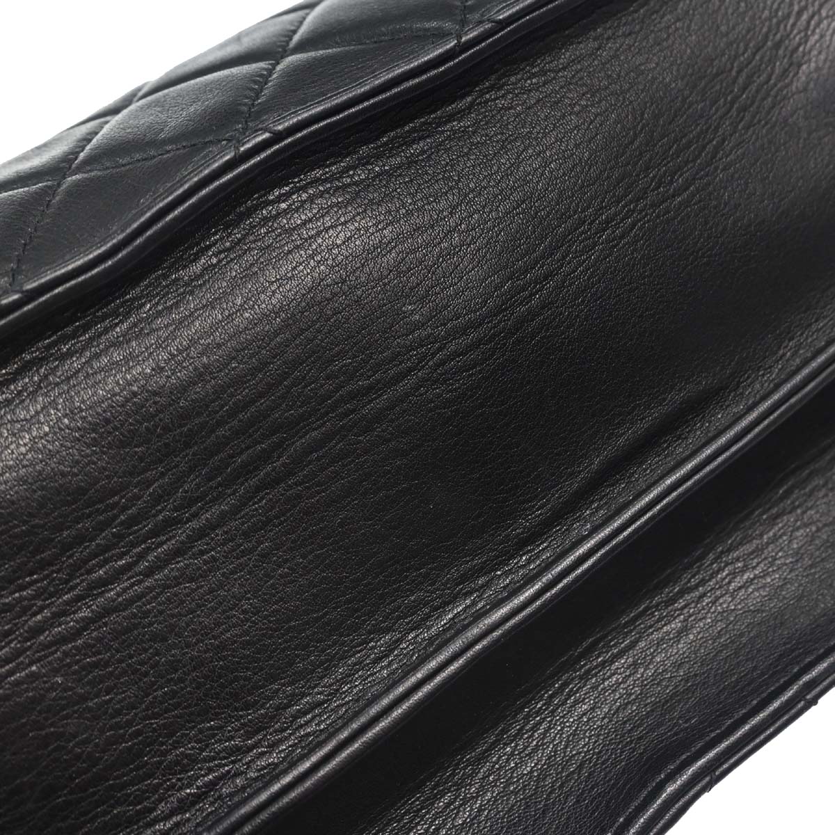Chanel Black Lambskin Briefcase Business 2way Shoulder Handbag