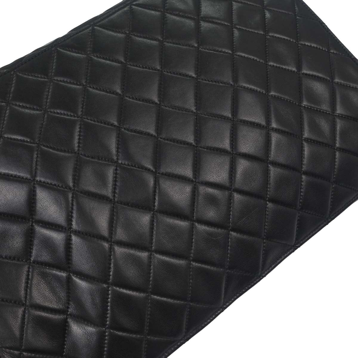 Chanel Black Lambskin Briefcase Business 2way Shoulder Handbag