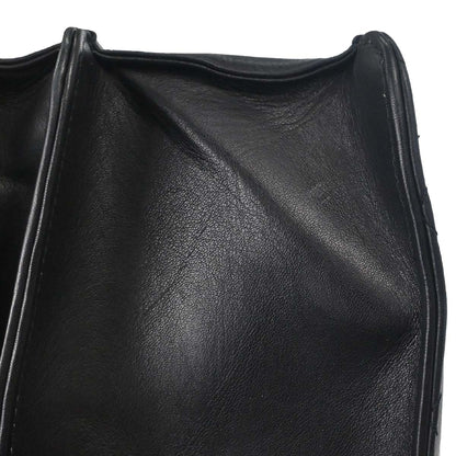 Chanel Black Lambskin Briefcase Business 2way Shoulder Handbag