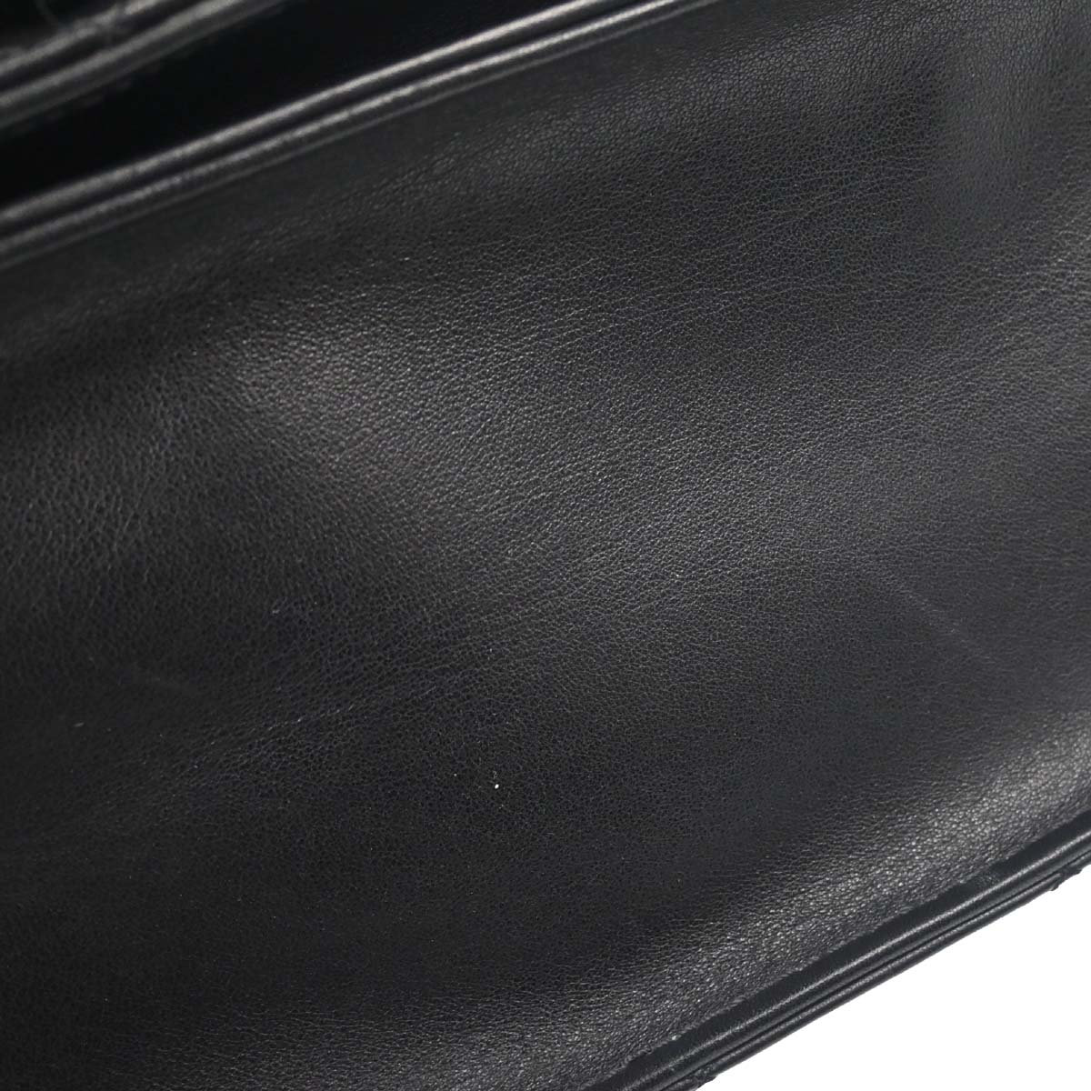 Chanel Black Lambskin Briefcase Business 2way Shoulder Handbag