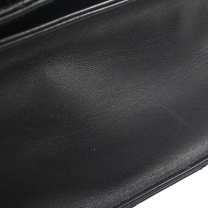 Chanel Black Lambskin Briefcase Business 2way Shoulder Handbag