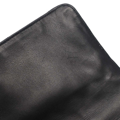 Chanel Black Lambskin Briefcase Business 2way Shoulder Handbag