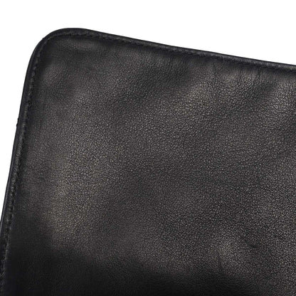 Chanel Black Lambskin Briefcase Business 2way Shoulder Handbag