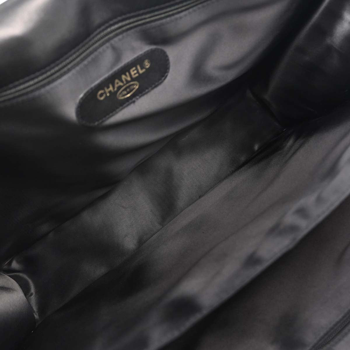 Chanel Black Lambskin Briefcase Business 2way Shoulder Handbag