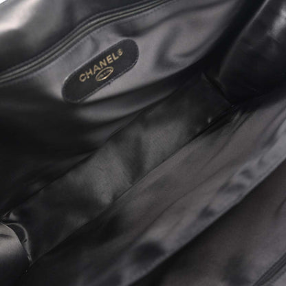Chanel Black Lambskin Briefcase Business 2way Shoulder Handbag