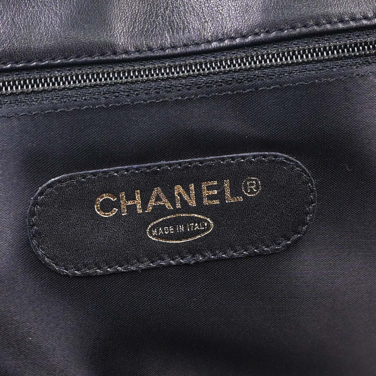 Chanel Black Lambskin Briefcase Business 2way Shoulder Handbag