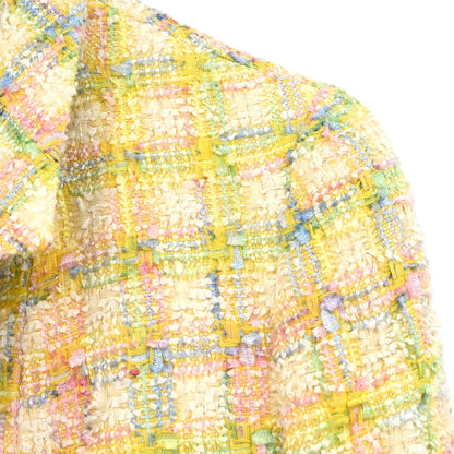 Chanel 1996 Tweed Coat Yellow #42