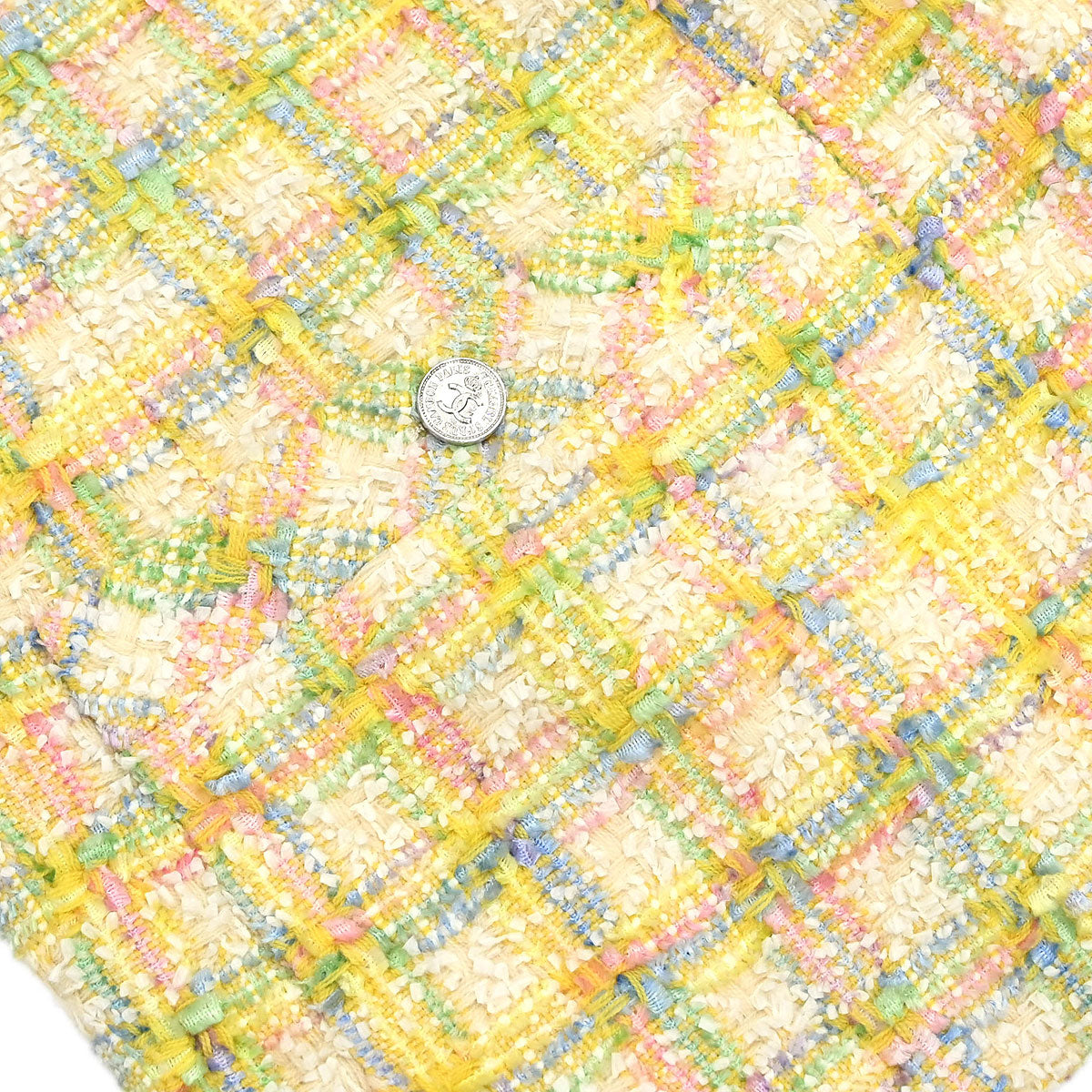 Chanel 1996 Tweed Coat Yellow #42