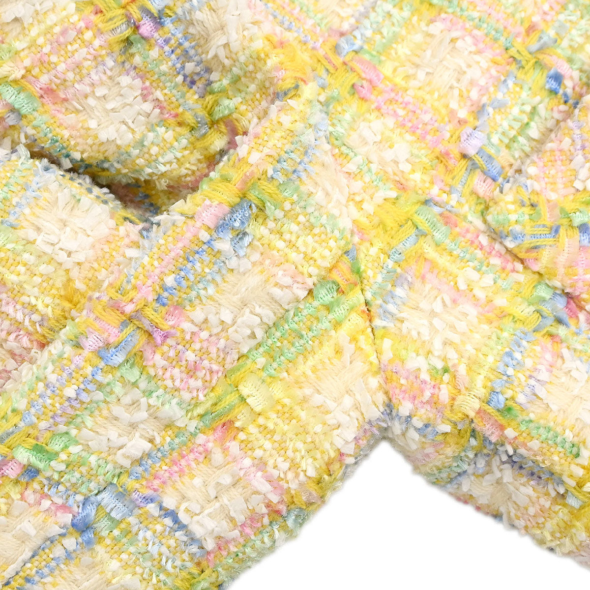 Chanel 1996 Tweed Coat Yellow #42