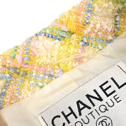 Chanel 1996 Tweed Coat Yellow #42