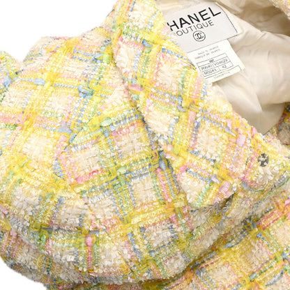 Chanel 1996 Tweed Coat Yellow #42
