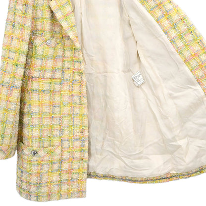 Chanel 1996 Tweed Coat Yellow #42